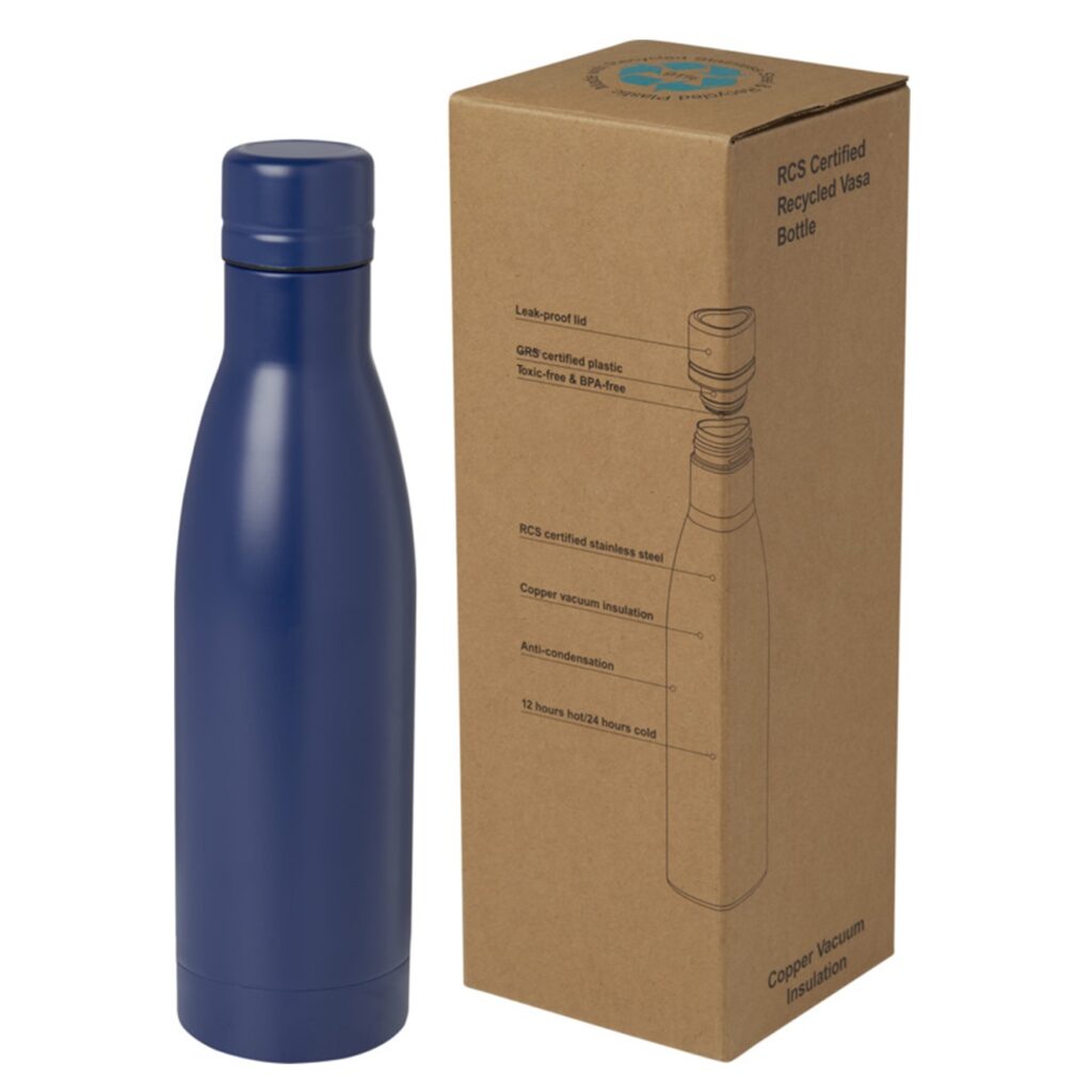 Vasa 500 ml RCS-sertifioitu kierrätetty ruostumattomasta teräksestä valmistettu kuparityhjiöeristetty pullo